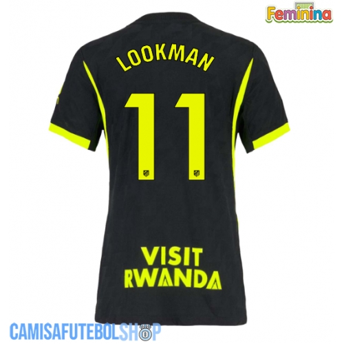 Camisa de time de futebol Atletico Madrid Ademola Lookman #11 Replicas 2º Equipamento Feminina 2026-27 Manga Curta